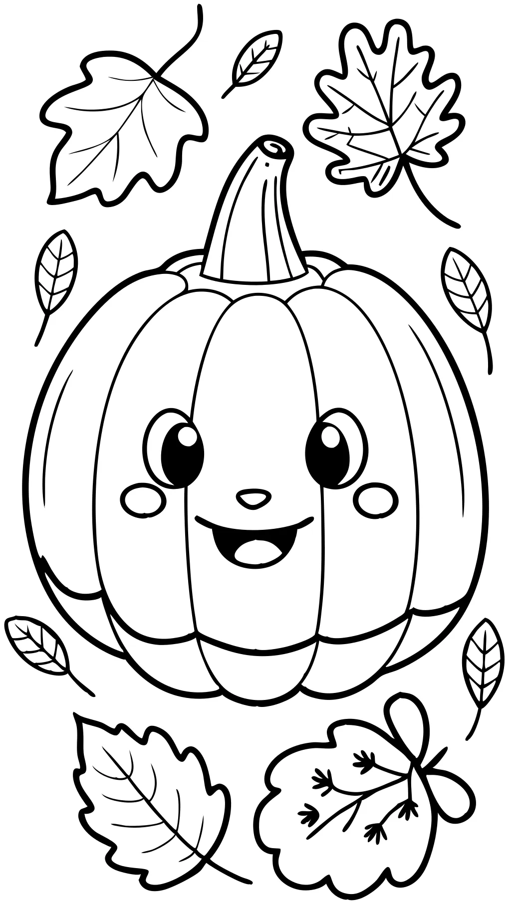 Página para colorear de una calabaza